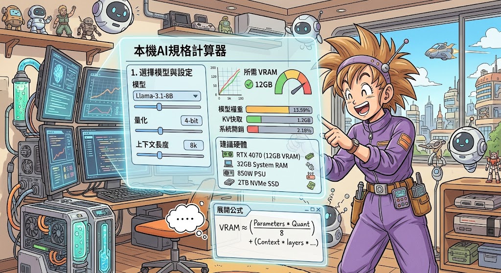 跑本機AI要買什麼規格？用計算器先估一下