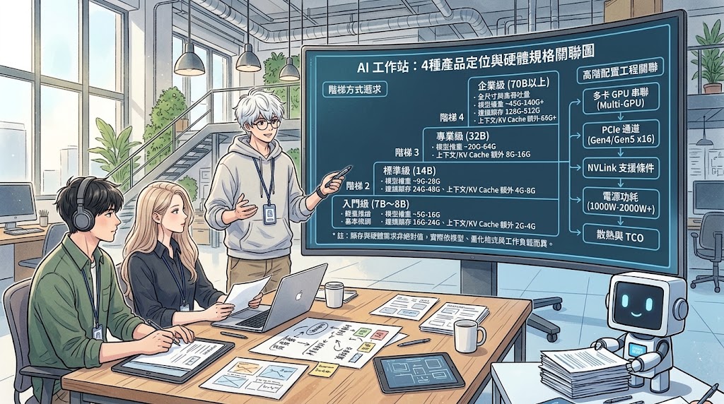 AI工作站的產品分級：為什麼「能跑多大的模型」決定高階市場的機會？